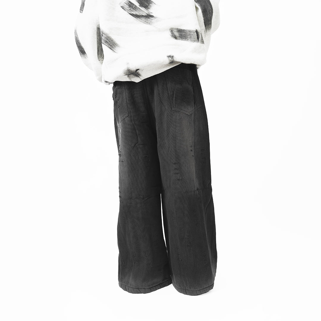 Jean Noir Effet Délavé - Look Streetwear pour Enfant